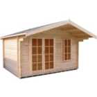 Shire Cannock 10x8 ft Toughened glass Apex Tongue & groove Wooden Cabin