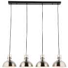 Saxby Kella Four Light LED Bar Pendant - Satin Nickel & Matt Black