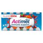 Actimel Supermix Cranberry Redcurrant Rosehip Yogurt Drinks 12 x 100g