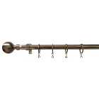Wickes 16/19 Extendable Ball Finial Curtain Pole Stainless Steel Effect 1.2m - 3.6m
