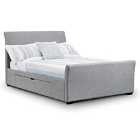 Julian Bowen Capri Fabric Bed with 2 Drawers Light Grey Super King