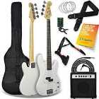 3rd Avenue Rocket Series Electric Bass Guitar Pack - White