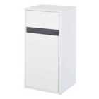 HOMCOM Modern Minimalistic Bathroom Storage Cabinet Drawer Cupboard Shelf - White