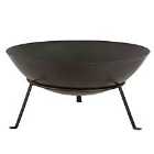 Fancy Flames Black Fire Bowl With Stand