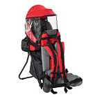 HOMCOM Foldable Baby Hiking Backpack Carrier With Detachable Rain Cover 6-36 Months Red