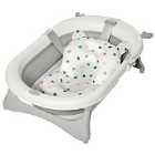 HOMCOM Folding Baby Bath Tub w/ Water Temp Detection Plug