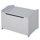 HOMCOM 40x60cm Kids Safe Closing Storage Box 3 Yrs Plus Grey