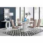 Furniture Box Arezzo Large Extending Dining Table and 6 x Cappuccino Milan Chairs