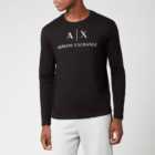 Armani Exchange Men's Big Logo Long Sleeved T-Shirt - Black