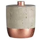 Premier Housewares Cotton Jar With Lid, Neptune, Copper and Concrete