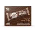 Pulsin Peanut Choc Chip Vegan High Fibre Brownie Multipack 4 x 35g