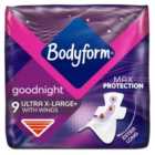 Bodyform Ultra Night XL Sanitary Towels with wings 9 per pack