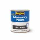 Rustins Quick Dry Masonry Paint Black 500ml