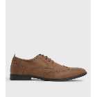 Dark Brown Perforated Lace Up Brogues