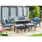 Handpicked Titchwell Lounge Set with Firepit Table - Grey