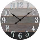 Hometime Wooden Wall Clock Grey 60cm