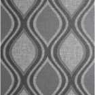 Arthouse Curve Charcoal Wallpaper