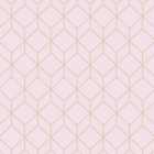 Superfresco Easy Myrtle Geo Blush Pink Wallpaper
