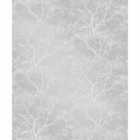 Holden Decor Whispering Trees Grey Glitter Wallpaper