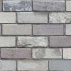 Arthouse Industrial Brick Grey Wallpaper