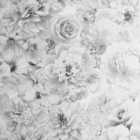 Arthouse Glitter Bloom Floral Silver Grey White Wallpaper