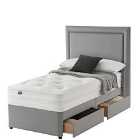 Silentnight Mirapocket 1200 90cm 2 Drawer Divan Bed Set - Slate Grey No Headboard