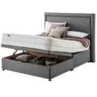 Silentnight Mirapocket 2000 Memory Foam Ottoman Non-Storage Divan Bed Set Slate Grey No Headboard Slate - 135cm