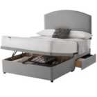 Silentnight Miracoil Ortho 135cm Mattress with Ottoman and 2 Drawer Divan Bed Set - Slate Grey No Headboard