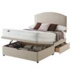 Silentnight Mirapocket 1200 150cm Mattress with Ottoman and 2 Drawer Divan Bed Set - Sand No Headboard