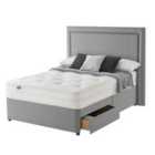 Silentnight Mirapocket 1200 135cm 2 Drawer Divan Bed Set - Slate Grey No Headboard