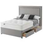 Silentnight Mirapocket 1200 4-Drawer Storage Divan Bed Set Slate Grey No Headboard - 135cm