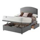 Silentnight Mirapocket 1200 135cm Mattress with Ottoman and 2 Drawer Divan Bed Set - Slate Grey No Headboard