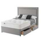 Silentnight Mirapocket 1200 150cm 2 Drawer Divan Bed Set - Slate Grey No Headboard