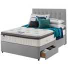 Silentnight Miracoil Geltex 135cm 2 Drawer Divan Bed Set - Slate Grey No Headboard