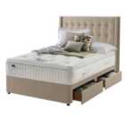 Silentnight Mirapocket Latex 1400 4-Drawer Divan Bed - Sandstone No Headboard Super King