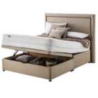 Silentnight Mirapocket 2000 Memory Foam Ottoman Non-Storage Divan Bed Set Sandstone No Headboard - 180cm