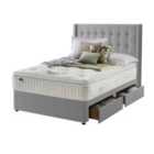 Silentnight Mirapocket Latex 1400 4-Drawer Divan Bed - Slate Grey No Headboard King