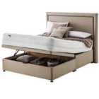 Silentnight Mirapocket 2000 Memory Foam Ottoman Non-Storage Divan Bed Set Sandstone No Headboard - 150cm