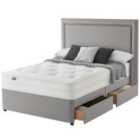 Silentnight Mirapocket 1200 4-Drawer Storage Divan Bed Set Slate Grey No Headboard - 180cm