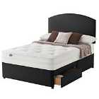 Silentnight Mirapocket 1200 150cm 2 Drawer Divan Bed Set - Ebony No Headboard