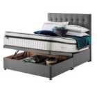 Silentnight Mirapocket Geltex 2000 180cm Ottoman Non-Storage Divan Bed Set - Slate Grey No Headboard