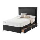 Silentnight Miracoil Memory 180cm 4 Drawer Divan Bed Set - Ebony No Headboard