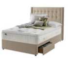 Silentnight Mirapocket Latex 1400 2-Drawer Divan Bed - Sandstone No Headboard Super King