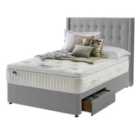 Silentnight Mirapocket Latex 1400 2-Drawer Divan Bed - Slate Grey No Headboard Super King