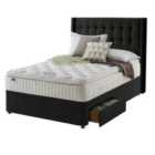 Silentnight Mirapocket Latex 1000 2-Drawer Divan Bed - Ebony No Headboard Super King