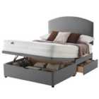 Silentnight Mirapocket 1200 180cm Mattress with Ottoman and 2 Drawer Divan Bed Set - Slate Grey No Headboard