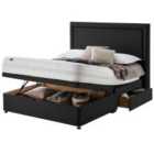 Silentnight Mirapoacket 1000 180cm Memory Foam Mattress with Ottoman and 2 Drawer Divan Bed Set - Ebony No Headboard