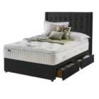Silentnight Mirapocket Latex 1400 4-Drawer Divan Bed - Ebony No Headboard King