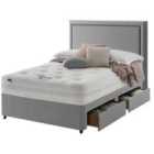 Silentnight Mirapocket 1000 Memory Ottoman 4-Drawer Storage Divan Bed Set Slate Grey No Headboard - 180cm