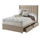 Silentnight Mirapocket Latex 1000 4-Drawer Divan Bed - Sandstone No Headboard King